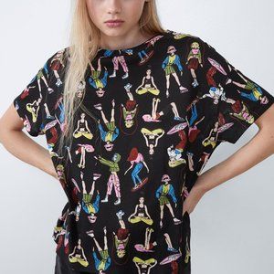 Zara | Unique Graphic Cartoon Print T-Shirt